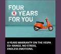 4-YEARS WARRANTY ON THE VESPA E5+ RANGE.