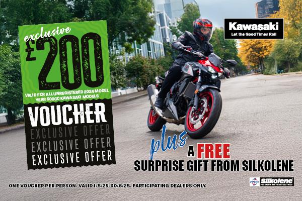 Get a free gift with Kawasaki and Silkolene!