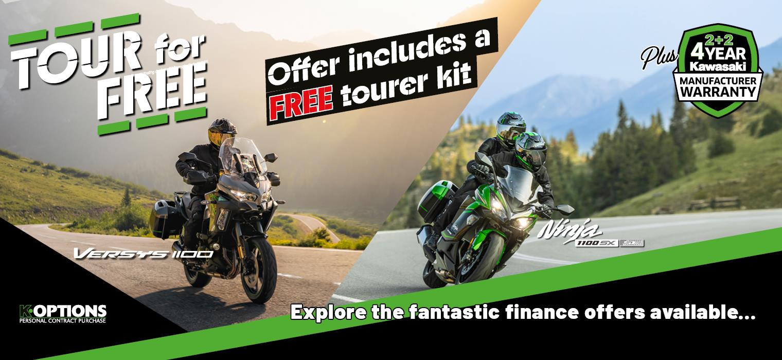 Tour For Free With The Ninja 1100SX and Versys 1100 Families!
