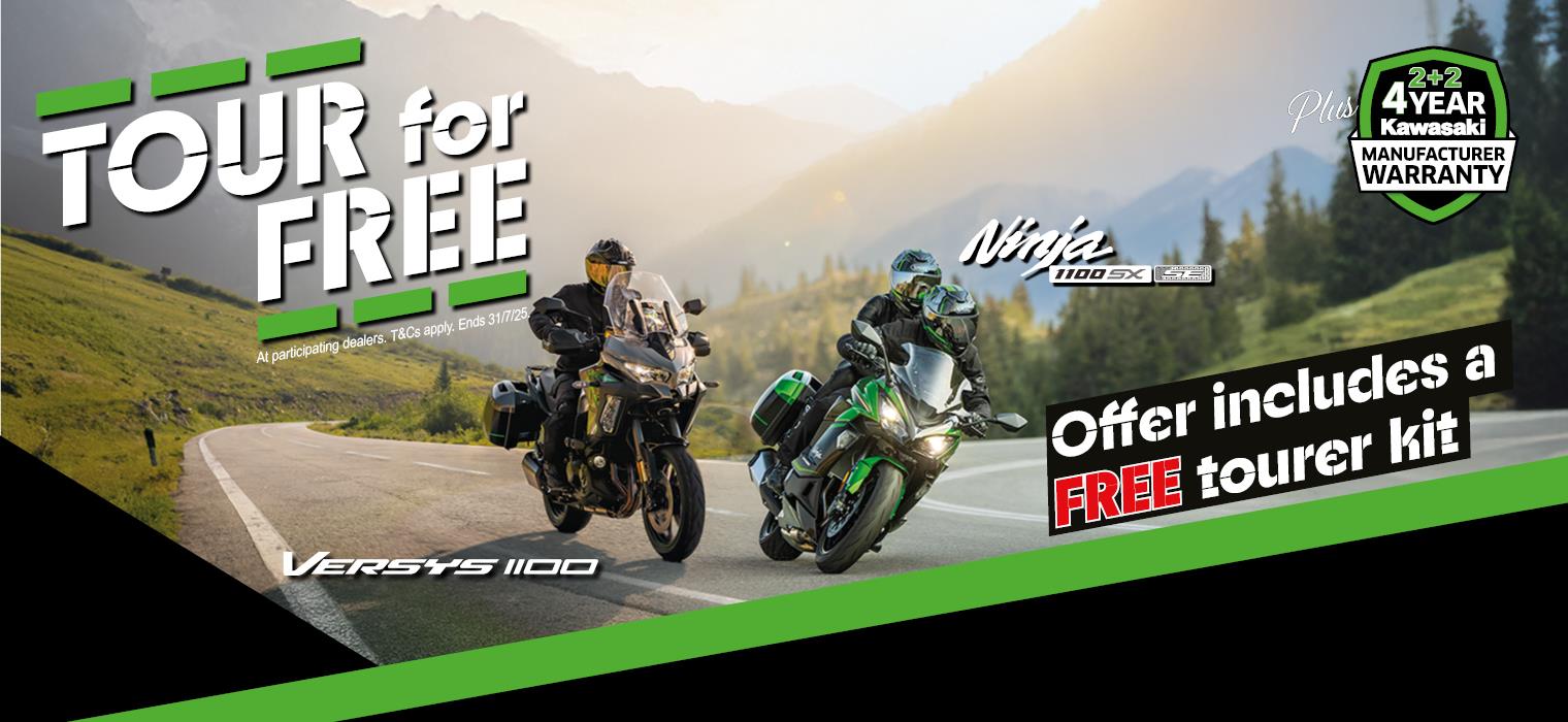 Tour For Free With The Ninja 1100SX and Versys 1100 Families!