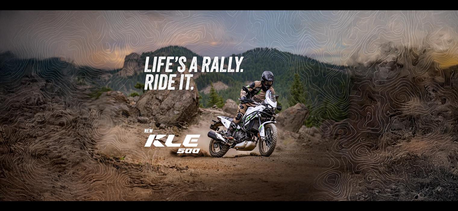 The New KLE500: Life's a Rally, Ride it.