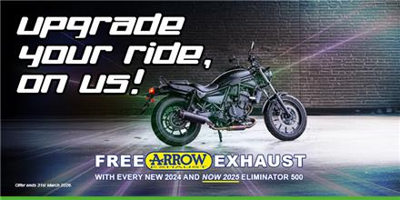 Cruise away with a free Arrow exhaust!