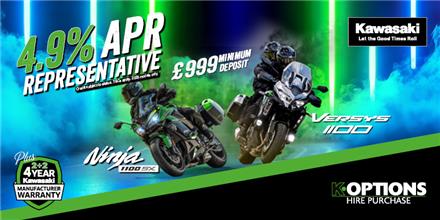 Kawasaki K-Options Low-Rate Finance Now Available on Versys 1100 & Ninja 1100SX