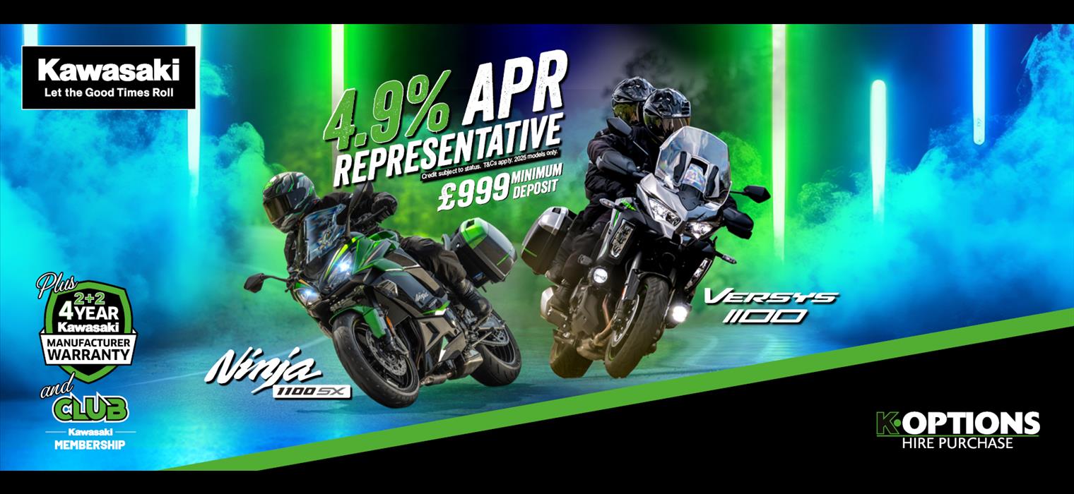Kawasaki K-Options Low-Rate Finance Now Available on Versys 1100 & Ninja 1100SX